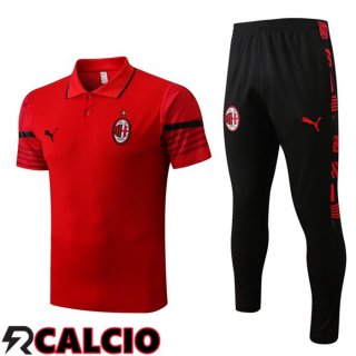 Maglia Polo AC Milan + Pantaloni Rosso 2022/2023  Maglia Polo AC Milan + Pantaloni Rosso 2022/2023