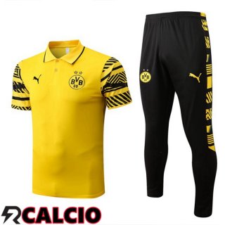 Maglia Polo Dortmund BVB + Pantaloni Giallo 22/23  Maglia Polo Dortmund BVB + Pantaloni Giallo 22/23