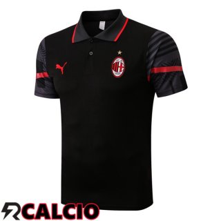Maglia Polo AC Milan Nero 2022/2023  Maglia Polo AC Milan Nero 2022/2023