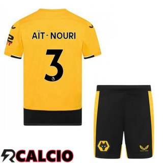 Prima Maglia Wolves (AIT-NOURI 3) Bambino Giallo 22/23