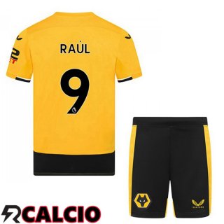 Prima Maglia Wolves (RAUL 9) Bambino Giallo 22/23