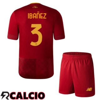 Prima Maglia AS Roma (IBAÑEZ 3) Bambino Rosso 2022/2023