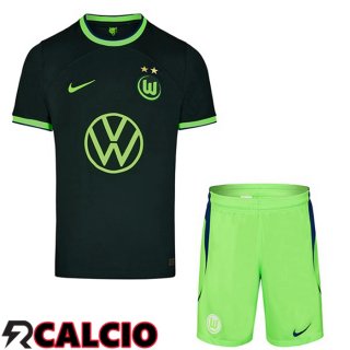 Seconda Maglia Vfl Wolfsburg Bambino Nero 22/23