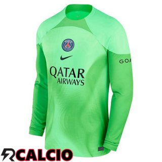Maglia Paris PSG Giallo Manica Lunga Verde 22/23