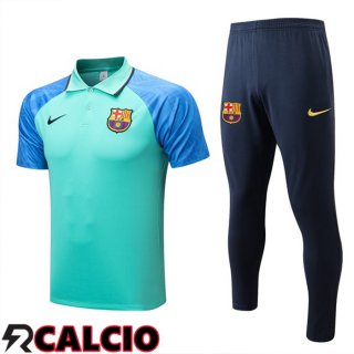 Maglia Polo FC Barcellona + Pantaloni Verde Blu 2022/2023  Maglia Polo FC Barcellona + Pantaloni Verde Blu 2022/2023