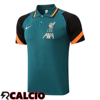 Maglia Polo FC Liverpool Verde Nero 2021/2022