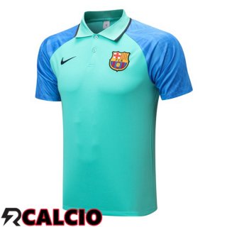 Maglia Polo FC Barcellona Verde Blu 2022/2023  Maglia Polo FC Barcellona Verde Blu 2022/2023