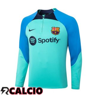 Felpa Allenamento Homme FC Barcellona Blu Verde 22/23  Felpa Allenamento Homme FC Barcellona Blu Verde 22/23