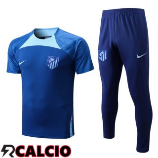 Insieme T Shirt Allenamento Atletico Madrid + Pantaloni Blu 2022/2023