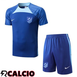 T Shirt Allenamento Atletico Madrid + Pantalonicini Blu 22/23