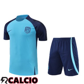 Insieme T Shirt Allenamento Atletico Madrid + Pantalonicini Blu 2022/2023