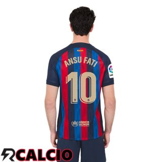 Prima Maglia FC Barcellona (Ansu Fati 10) Rosso Blu 22/23