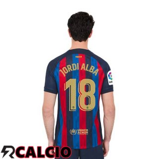 Prima Maglia FC Barcellona (Jordi Alba 18) Rosso Blu 22/23