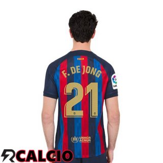 Prima Maglia FC Barcellona (Frenkie de Jong 21) Rosso Blu 22/23