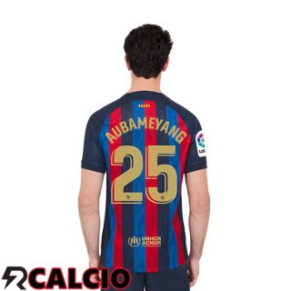 Prima Maglia FC Barcellona (Aubameyang 25) Rosso Blu 22/23