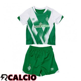 Prima Maglia SV Werder Bremen Bambino Verde Bianco 22/23