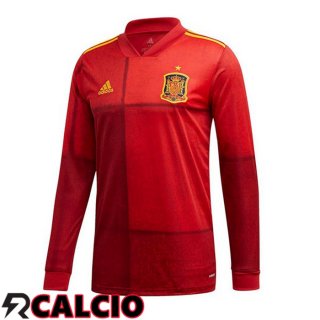 Prima Maglia Nazionale Spagna Manica Lunga Rosso 2020/2021  Prima Maglia Nazionale Spagna Manica Lunga Rosso 2020/2021