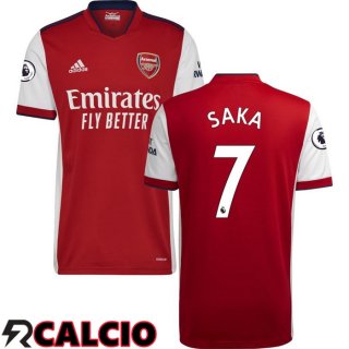 Prima Maglia FC Arsenal (SAKA 7) Rosso/Bianco 2021/2022  Prima Maglia FC Arsenal (SAKA 7) Rosso/Bianco 2021/2022