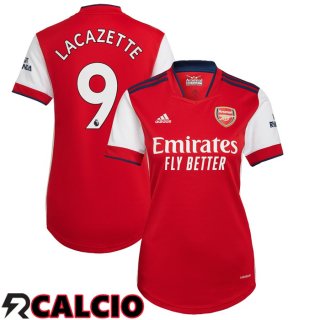 Prima Maglia FC Arsenal (LACAZETTE 9) Donna Rosso/Bianco 2021/2022  Prima Maglia FC Arsenal (LACAZETTE 9) Donna Rosso/Bianco 2021/2022