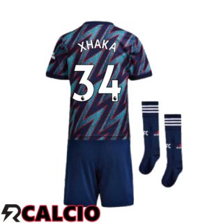 Terza Maglia FC Arsenal (XHAKA 34) Bambino Terza Blu 2021/2022