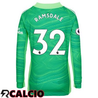 Maglia Arsenal (RAMSDALE 32) Giallo Manica Lunga Verde 2021 2022
