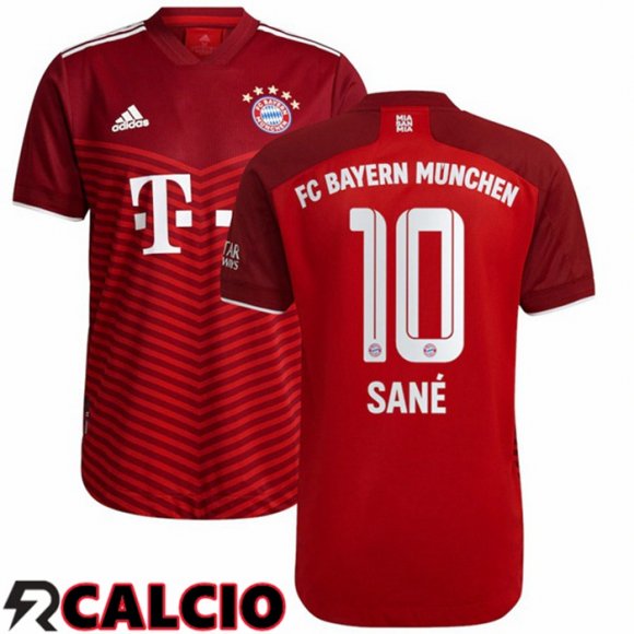 Prima Maglia Bayern Monaco (Sané 10) Rosso 2021 2022  Prima Maglia Bayern Monaco (Sané 10) Rosso 2021 2022
