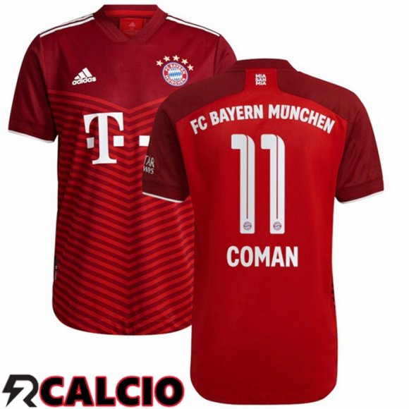 Prima Maglia Bayern Monaco (Coman 11) Rosso 2021 2022  Prima Maglia Bayern Monaco (Coman 11) Rosso 2021 2022