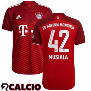 Prima Maglia Bayern Monaco (Musiala 42) Rosso 2021 2022  Prima Maglia Bayern Monaco (Musiala 42) Rosso 2021 2022