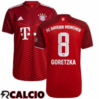 Prima Maglia Bayern Monaco (Goretzka 8) Rosso 2021 2022