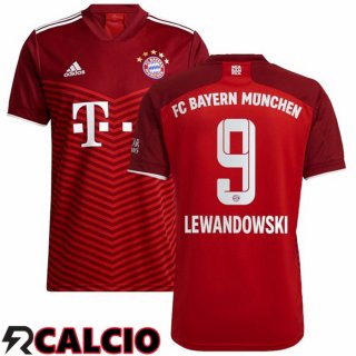 Prima Maglia Bayern Monaco (Lewandowski 9) Rosso 2021 2022