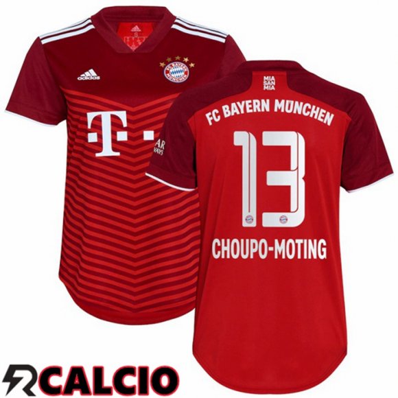 Prima Maglia Bayern Monaco (Choupo-Moting 13) Donna Rosso 2021 2022