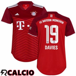 Prima Maglia Bayern Monaco (Davies 19) Donna Rosso 2021 2022
