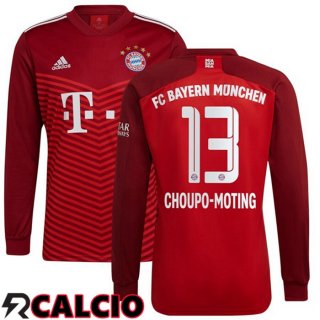 Prima Maglia Bayern Monaco (Choupo-Moting 13) Manica Lunga Rosso 2021 2022