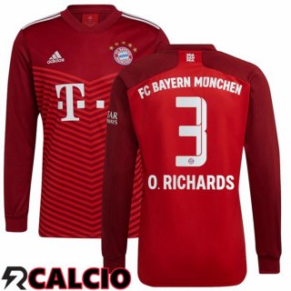 Prima Maglia Bayern Monaco (O. Richards 3) Manica Lunga Rosso 2021 2022