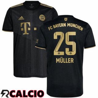 Seconda Maglia Bayern Monaco (Müller 25) Nero 2021 2022  Seconda Maglia Bayern Monaco (Müller 25) Nero 2021 2022