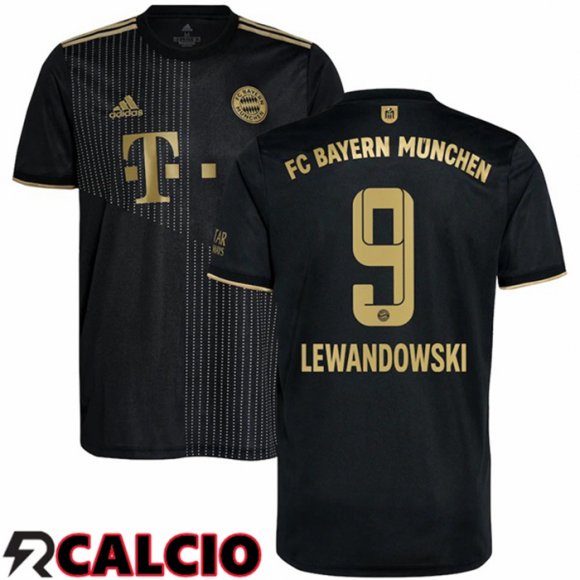 Seconda Maglia Bayern Monaco (Lewandowski 9) Nero 2021 2022  Seconda Maglia Bayern Monaco (Lewandowski 9) Nero 2021 2022