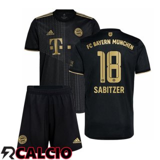 Seconda Maglia Bayern Monaco (Sabitzer 18) Bambino Nero 2021 2022