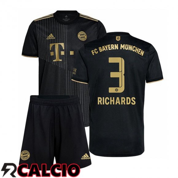Seconda Maglia Bayern Monaco (O. Richards 3) Bambino Nero 2021 2022