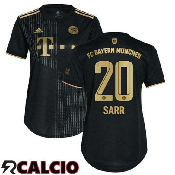 Seconda Maglia Bayern Monaco (Sarr 20) Donna Nero 2021 2022