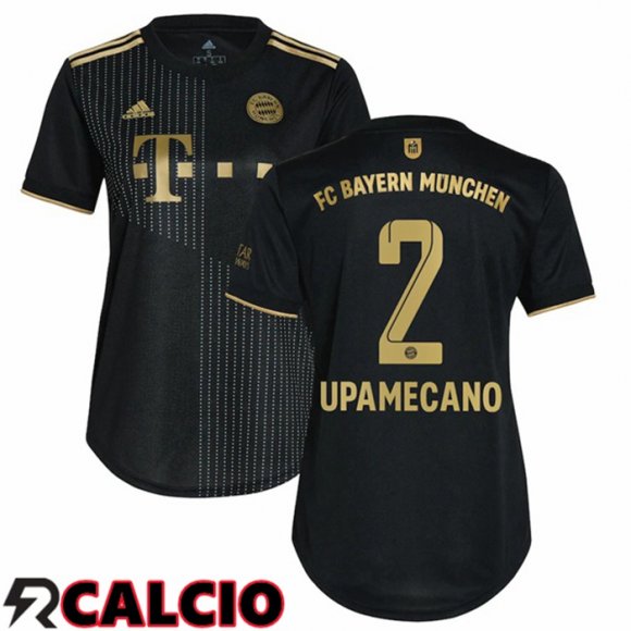 Seconda Maglia Bayern Monaco (Upamecano 2) Donna Nero 2021 2022