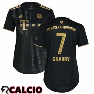 Seconda Maglia Bayern Monaco (Gnabry 7) Donna Nero 2021 2022
