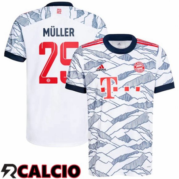 Terza Maglia Bayern Monaco (Müller 25) Terza Bianco 2021 2022