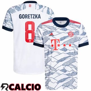 Terza Maglia Bayern Monaco (Goretzka 8) Terza Bianco 2021 2022
