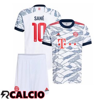 Terza Maglia Bayern Monaco (Sané 10) Bambino Terza Bianco 2021 2022