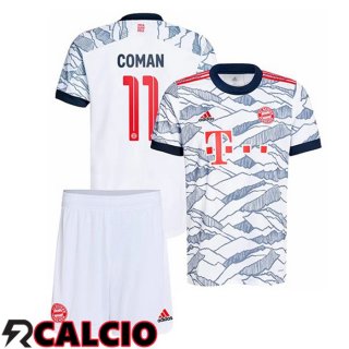 Terza Maglia Bayern Monaco (Coman 11) Bambino Terza Bianco 2021 2022