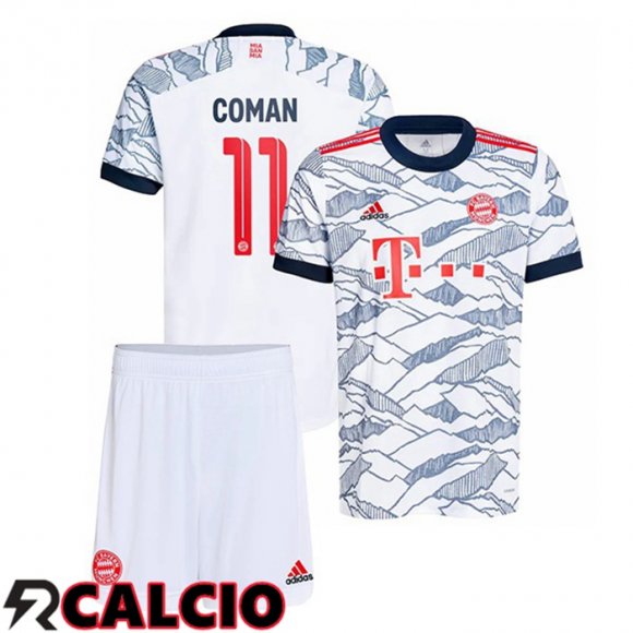 Terza Maglia Bayern Monaco (Coman 11) Bambino Terza Bianco 2021 2022