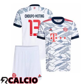 Terza Maglia Bayern Monaco (Choupo-Moting 13) Bambino Terza Bianco 2021 2022