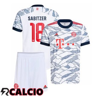 Terza Maglia Bayern Monaco (Sabitzer 18) Bambino Terza Bianco 2021 2022