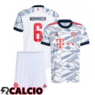 Terza Maglia Bayern Monaco (Kimmich 6) Bambino Terza Bianco 2021 2022