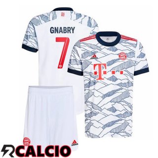 Terza Maglia Bayern Monaco (Gnabry 7) Bambino Terza Bianco 2021 2022
